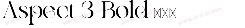 Aspect 3 Bold字体转换 Aspect 3 Bold字体转换